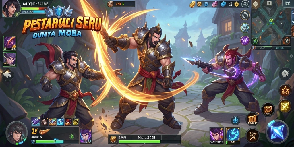 Tampilan gameplay seru dari 55FIVE dengan aksi MOBA yang dinamis.