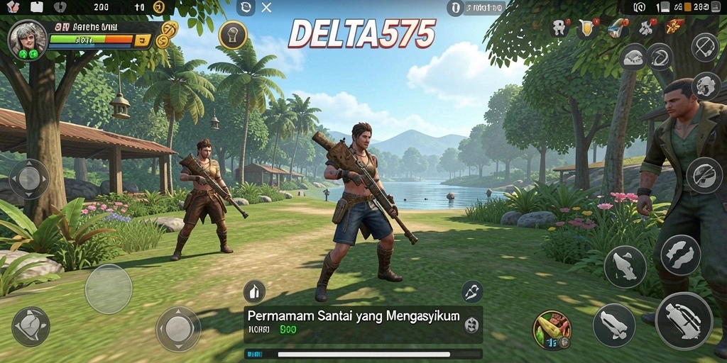 Tangkapan layar menunjukkan gameplay seru DELTA575 yang menghibur.