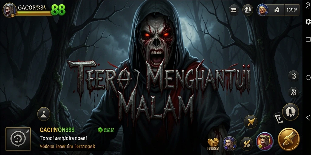 Tangkapan layar menampilkan gameplay mencekam GACOR88 dengan suasana horror.