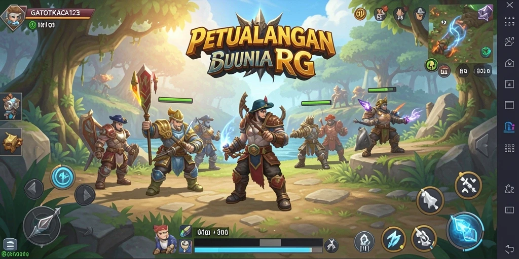 Tampilan gameplay menakjubkan dari GATOTKACA123 dalam dunia RPG.