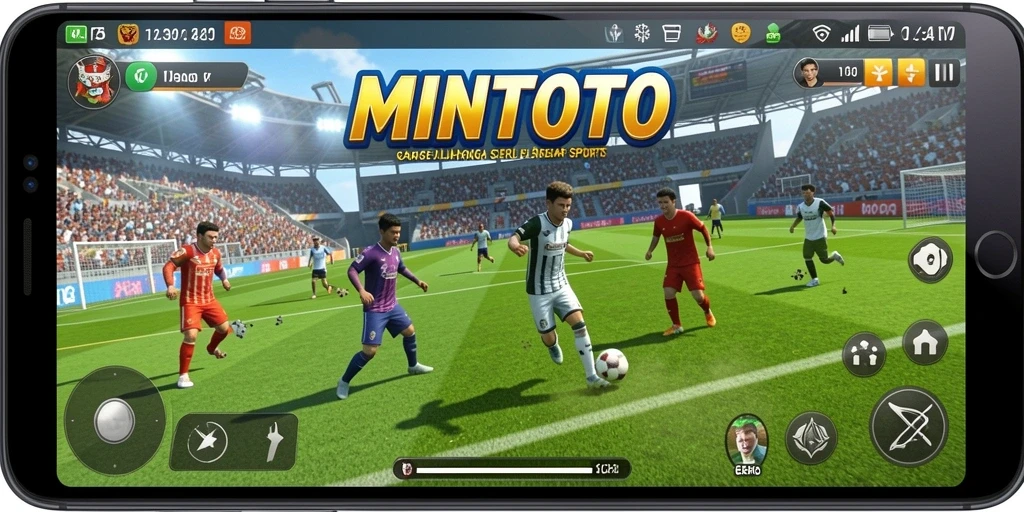 Screenshot MINTOTO menampilkan aksi seru dalam permainan olahraga.
