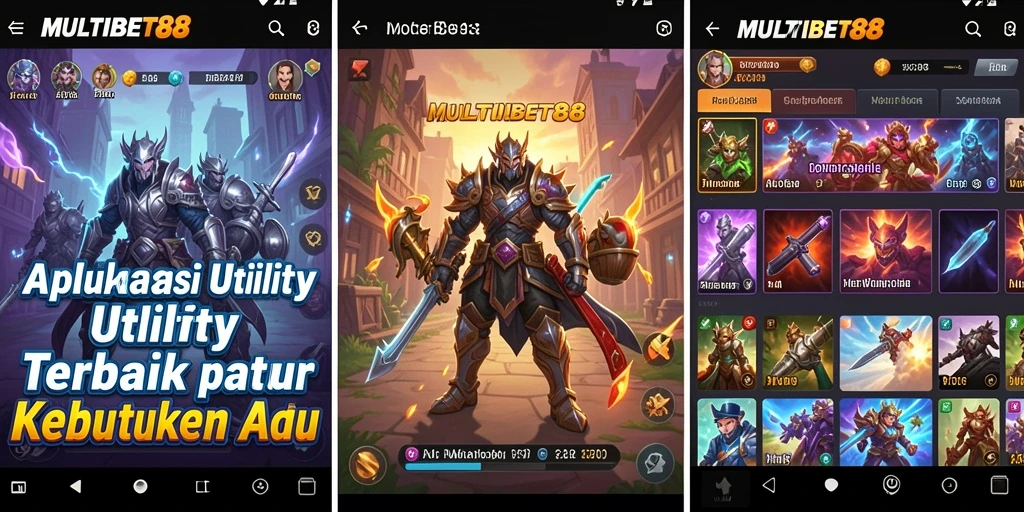 Tampilan utama MULTIBET88 dengan fitur-fitur Utility yang memudahkan.
