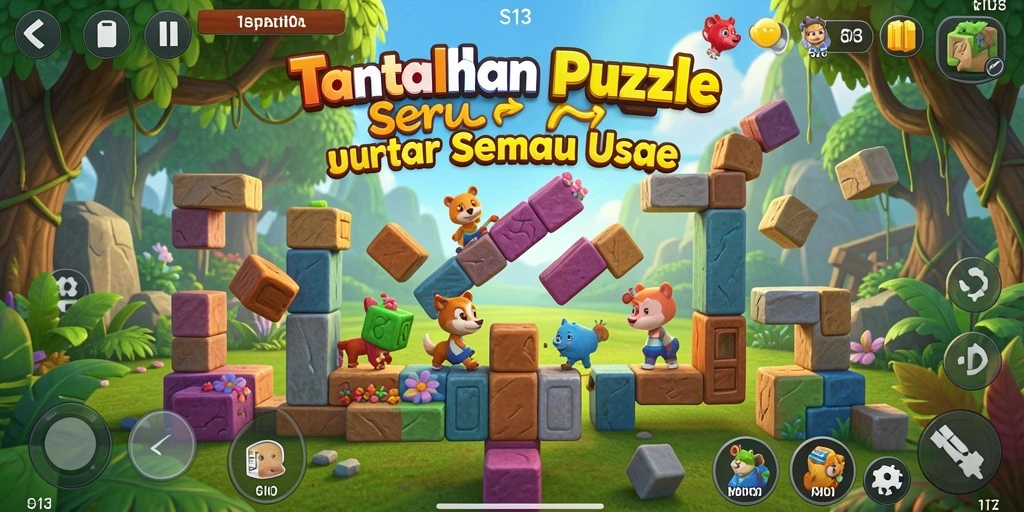 Gameplay S13 yang menarik dan menantang di dalam puzzle.
