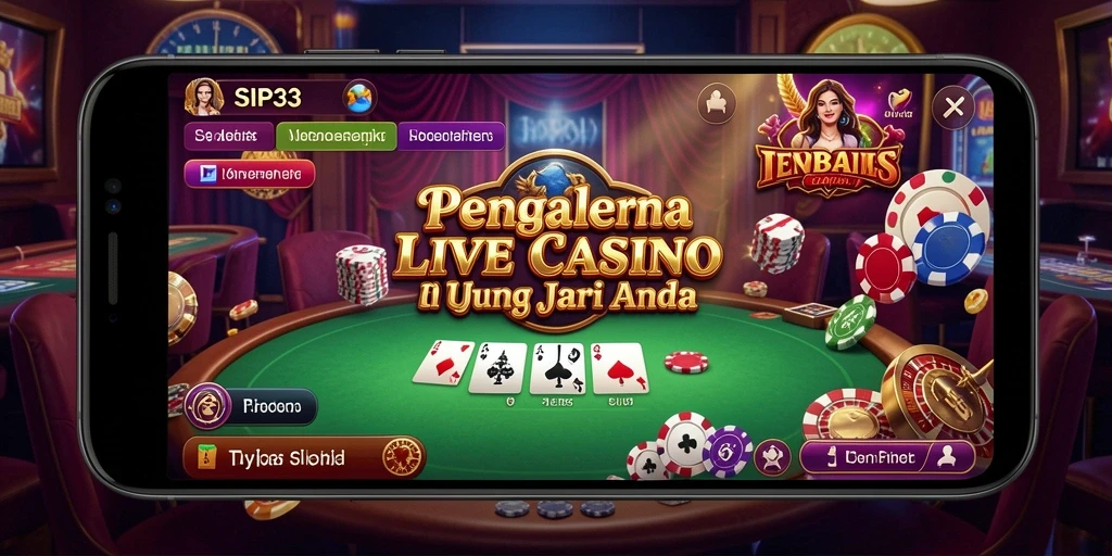Tampilan permainan Live Casino yang seru dan interaktif.