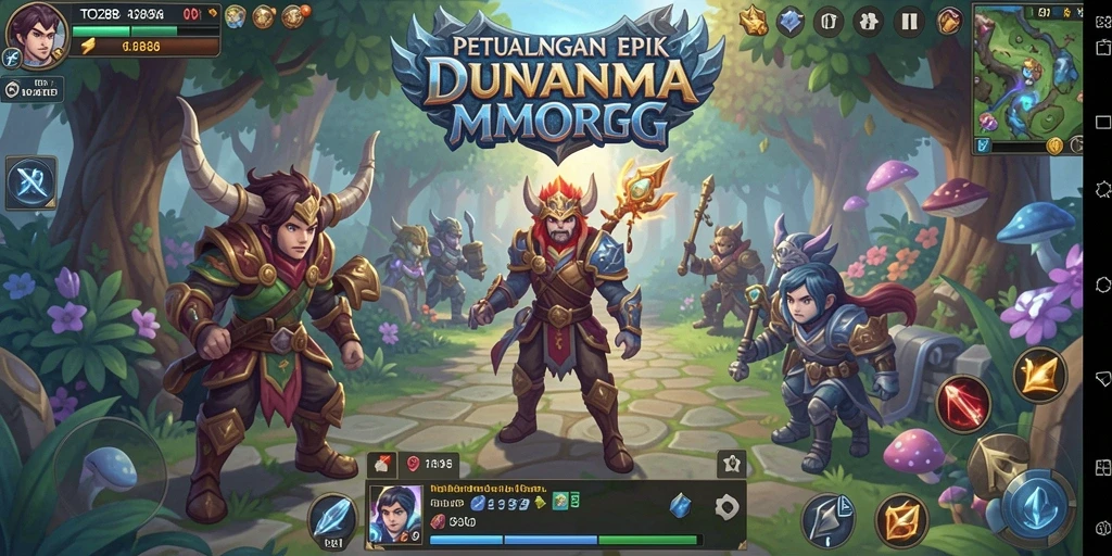 Tangkapan layar gameplay TO288 yang menunjukkan pertarungan epik dalam mode MMORPG.